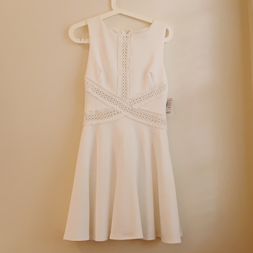White Dress W/ Lace Detailing NEW WITH TAGS